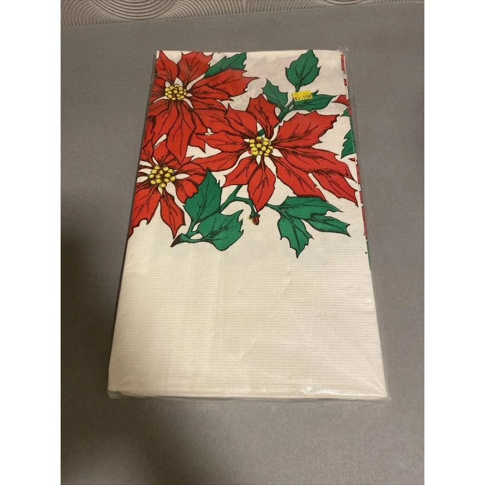 Vintage Christmas Paper Table Cover Party Creation Tablecloth 48